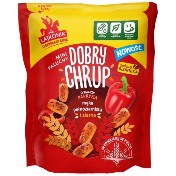 Lajkonik MINI PALUCHY DOBRY CHRUP smak PAPRYKA paprykowe 100G