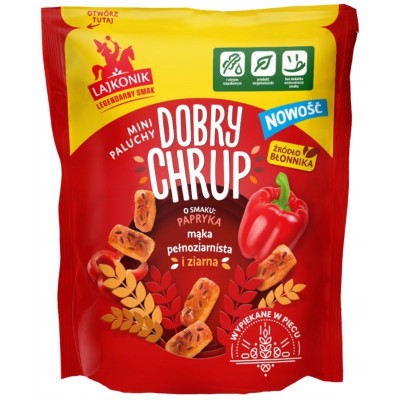 Lajkonik MINI PALUCHY DOBRY CHRUP smak PAPRYKA paprykowe 100G