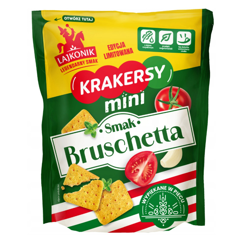 Lajkonik MINI KRAKERSY smak BRUSCHETTA edycja limitowana 100G