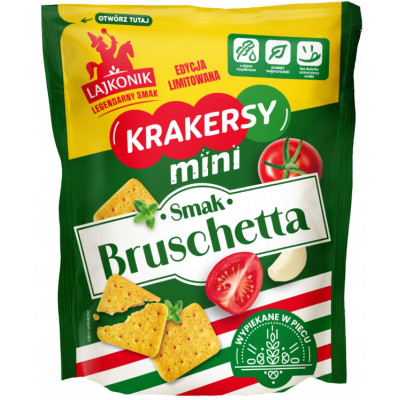 Lajkonik MINI KRAKERSY smak BRUSCHETTA edycja limitowana 100G