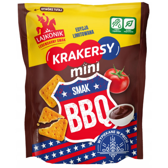 Lajkonik MINI KRAKERSY smak BBQ edycja limitowana 100G