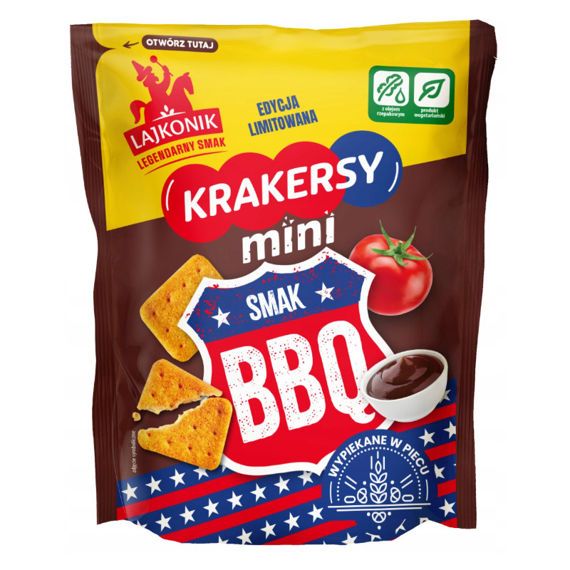 Lajkonik MINI KRAKERSY smak BBQ edycja limitowana 100G