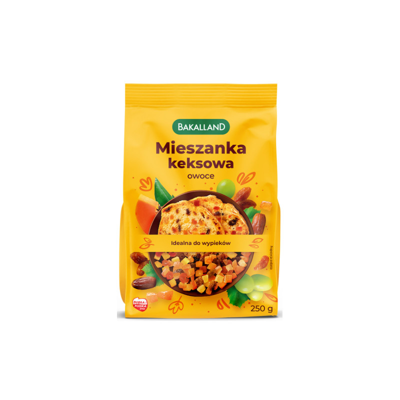 Bakalland MIESZANKA KEKSOWA owoce IDEALNE DO WYPIEKÓW 250G