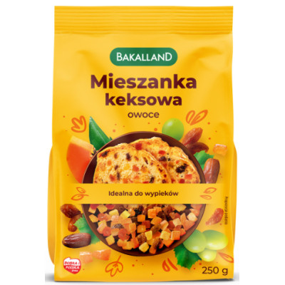 Bakalland MIESZANKA KEKSOWA owoce IDEALNE DO WYPIEKÓW 250G