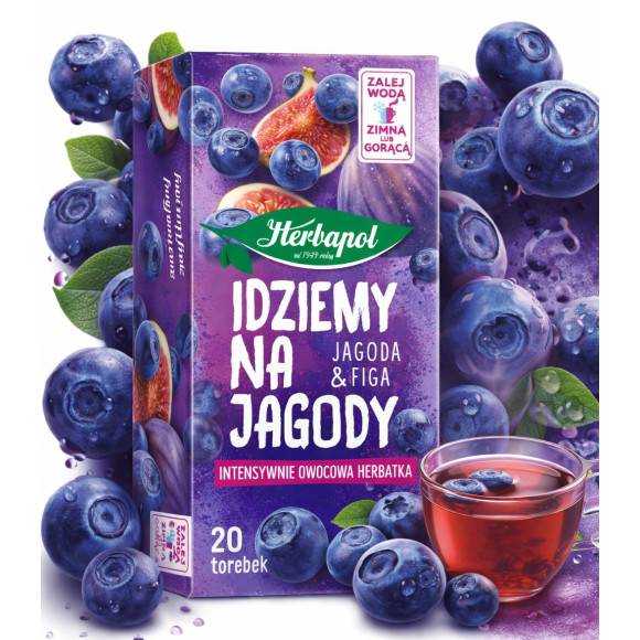 Herbapol IDZIEMY NA JAGODY herbata JAGODY I FIGA 20 torebek