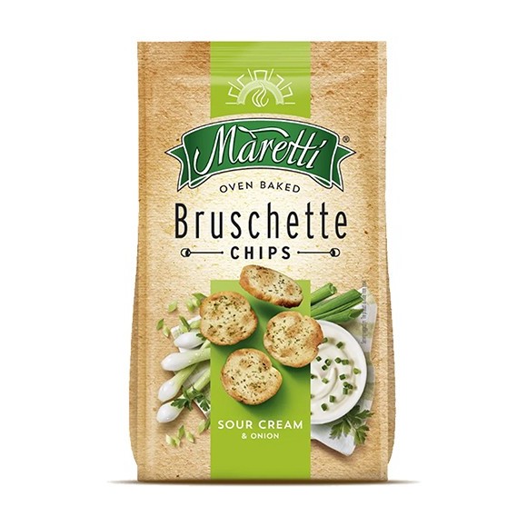 BRUSCHETTA MARETTI Chipsy Krążki chlebowe CEBULKA W