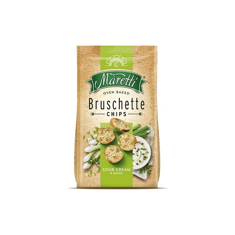 BRUSCHETTA MARETTI Chipsy Krążki chlebowe CEBULKA W