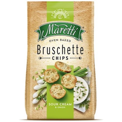 BRUSCHETTA MARETTI Chipsy Krążki chlebowe CEBULKA W