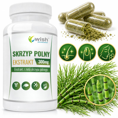 WISH SKRZYP POLNY EKSTRAKT wparcie WŁOSY SKÓRA DETOX 90 KAPSUŁEK