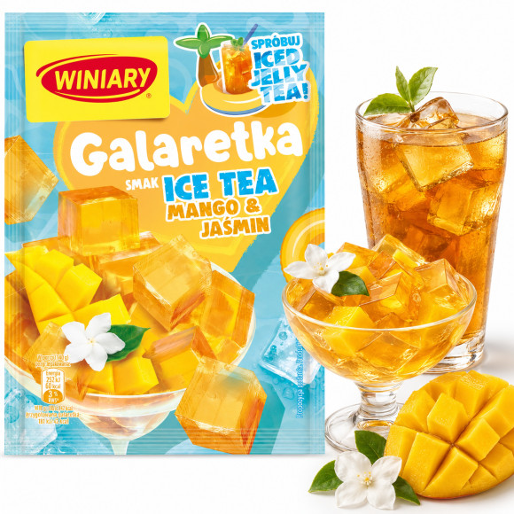 Winiary GALARETKA ICE TEA smak MANGO  I JAŚMIN spróbuj ICED JELLY TEA 54g