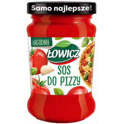 Łowicz SOS DO PIZZY z ziołami POMIDOROWY ŁAGODNY 180G SŁOIK