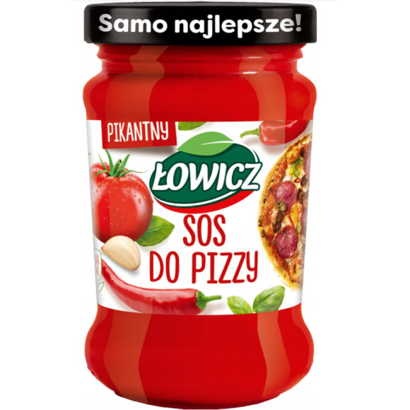 Łowicz SOS DO PIZZY z ziołami POMIDOROWY PIKANTNY 180G SŁOIK
