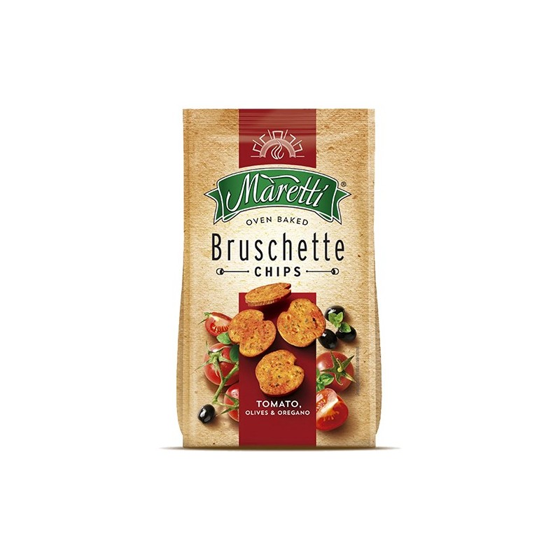 BRUSCHETTA MARETTI Chipsy Krążki chlebowe POMIDOR OLIWKI &