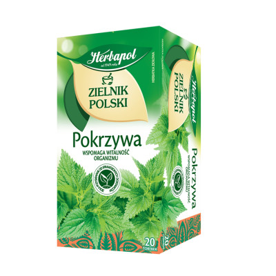 Herbapol ZIELNIK POLSKI POKRZYWA wsparcie OCZYSZCZENIE WŁOSY SKÓRA 20 SASZ.