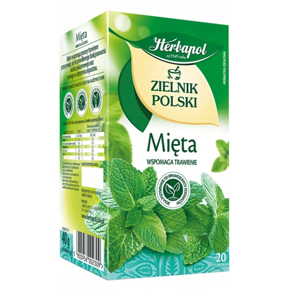Herbapol POLSKI ZIELNIK MIĘTA wsparcie TRAWIENIE  SASZETKI