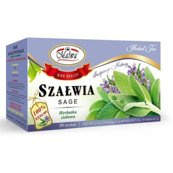 MALWA SZAŁWIA liść SZAŁWII działanie antybakteryjne