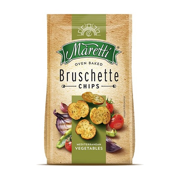 BRUSCHETTA MARETTI Chipsy Krążki chlebowe MIX WARZYW