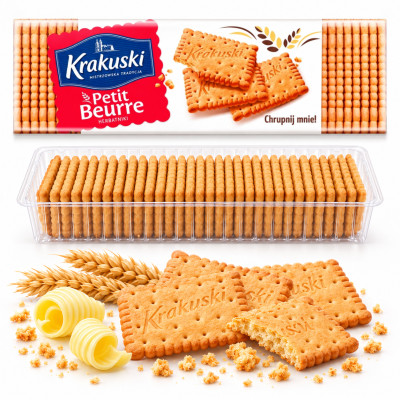 KRAKUSKI PETIT BEURRE HERBATNIKI 220 G