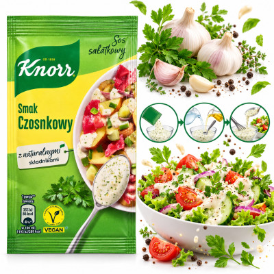 Knorr SOS SAŁATKOWY CZOSNKOWY z naturalnymi składnikami 8g