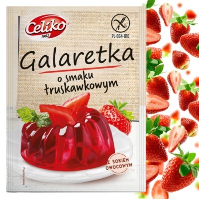 Celiko GALARETKA TRUSKAWKOWA bez cukru bez glutenu 75g