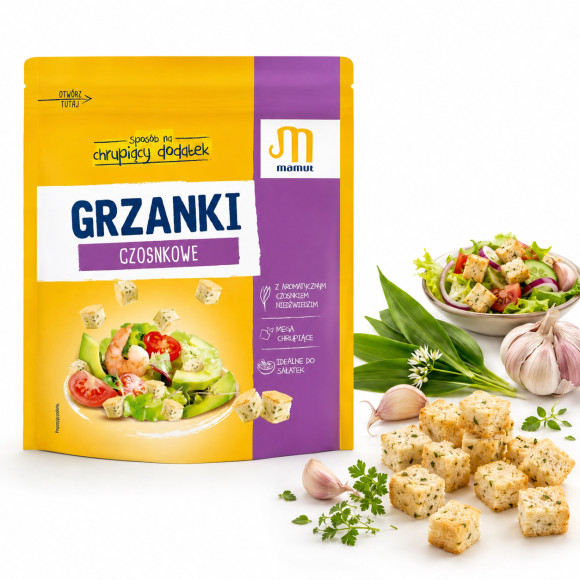 Mamut GRZANKI CZOSNKOWE Z CZOSNKIEM NIEDŹWIEDZIM 150G FOLIA