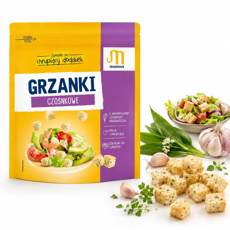 Mamut GRZANKI CZOSNKOWE Z CZOSNKIEM NIEDŹWIEDZIM 150G FOLIA