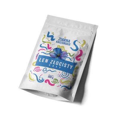 ACS ziarna kaszubskie LEN ZŁOCISTY CAŁY siemię lniane 500G