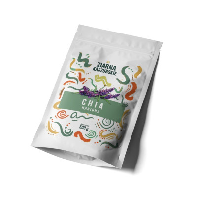 ACS ziarna kaszubskie  NASIONA CHIA hiszpańska WYSOKA JAKOŚĆ ZIARNA 500G