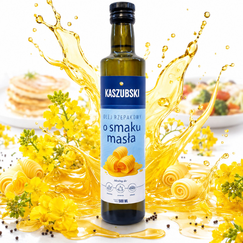 ACS OLEJ RZEPAKOWY o smaku MASŁA do smażenia pieczenia sałatek 500Ml
