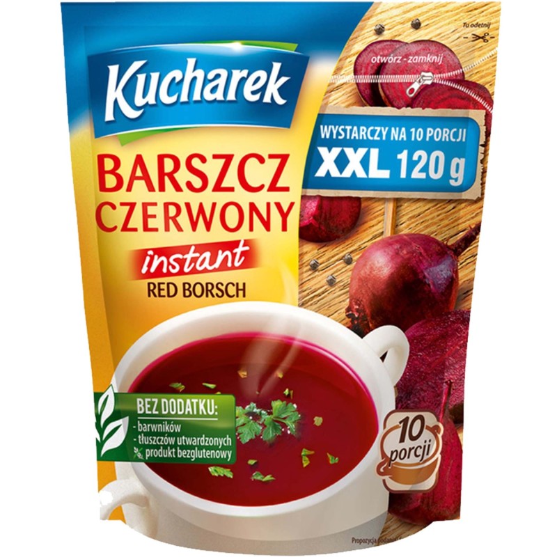 Kucharek ZUPA BARSZCZ CZERWONY instant XXL na 10 porcji 120g