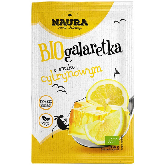 Naura GALARETKA O SMAKU CYTRYNOWYM BIO 38G