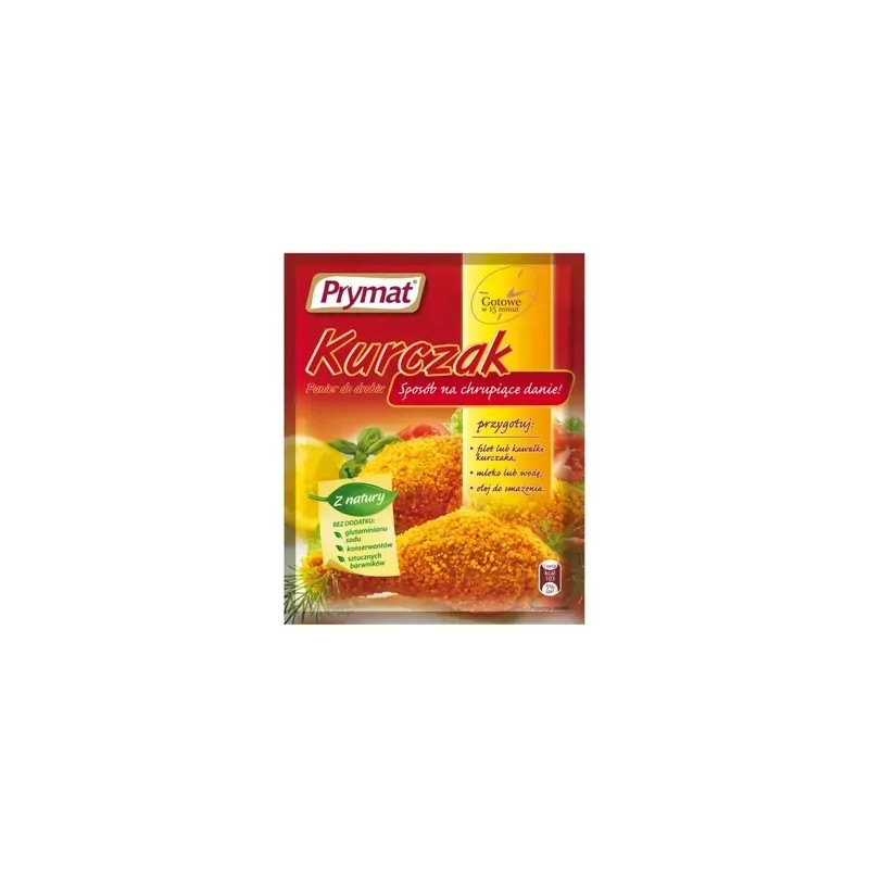 PRYMAT KURCZAK PANIERKA DO DROBIU CHRUPIĄCA PRZYPRAWA 80G