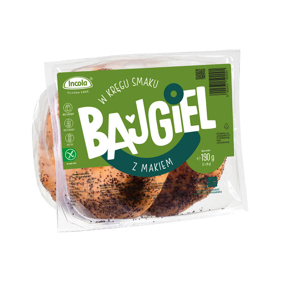 Incola BEZGLUTENOWE BAJGLE Z MAKIEM bajgiel 190G