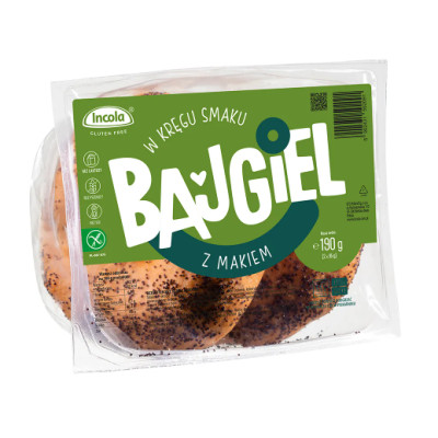 Incola BEZGLUTENOWE BAJGLE Z MAKIEM bajgiel 190G