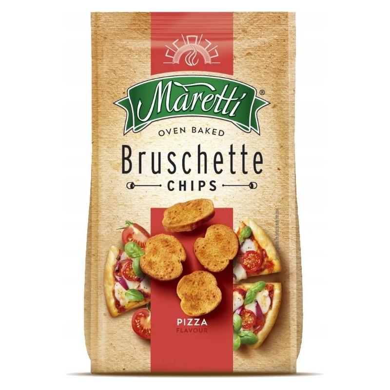 BRUSCHETTA MARETTI Chipsy Pieczone Krążki chlebowe O SMAKU
