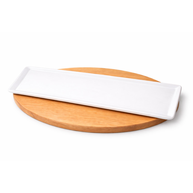 Kameleon Kulinarny TALERZ PATERA TACA BIAŁA Z MELAMINY MELAMINA 53x16cm