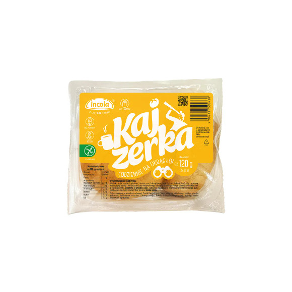 Incola BEZGLUTENOWE BUŁKI KAJZERKI 2x60G 120G