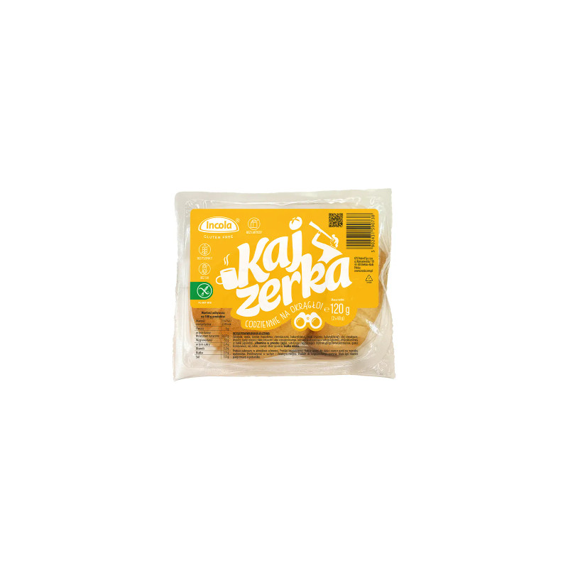 Incola BEZGLUTENOWE BUŁKI KAJZERKI 2x60G 120G