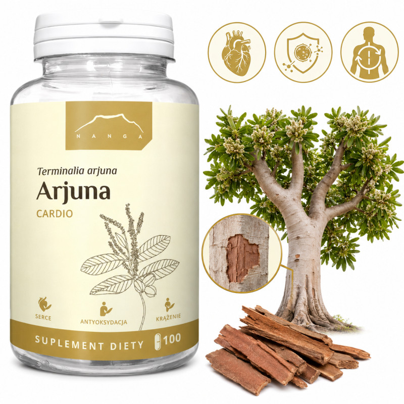 Nanga ARJUNA CARDIO TERMINALIA ARJUNA SERCE CIŚNIENIE 100 KAPSUŁEK X 500MG