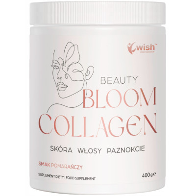 Wish KOLAGEN BEAUTY smak pomarańczowy SKÓRA WŁOSY PAZNOKCIE 400g
