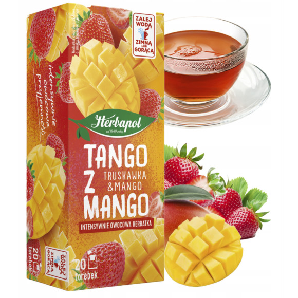 Herbapol TANGO Z MANGO herbatka owocowa MANGO TRUSKAWKA SASZETKI