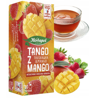 Herbapol TANGO Z MANGO herbatka owocowa MANGO TRUSKAWKA SASZETKI