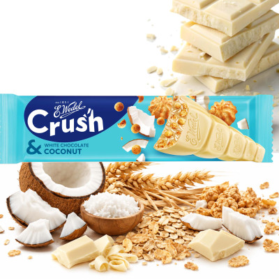 Wedel BATON CRUSH Z CZEKOLADY BIAŁEJ KOKOSOWY 25G