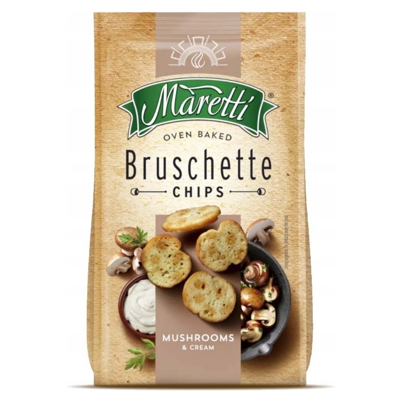 BRUSCHETTA MARETTI Chipsy Krążki chlebowe ŚMIETANA z