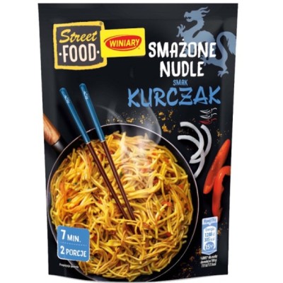 Winiary SMAŻONE NUDLE smak KURCZAK 121g  KRÓTKA DATA
