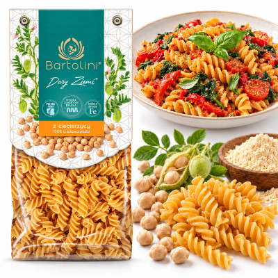 Makaron Bartolini z ciecierzycy 250g świderek nr 2