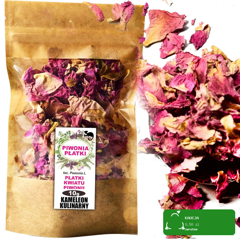Kameleon Kulinarny PIWONIA suszone płatki KWIATU PIWONII JADALNE KWIATY 50g