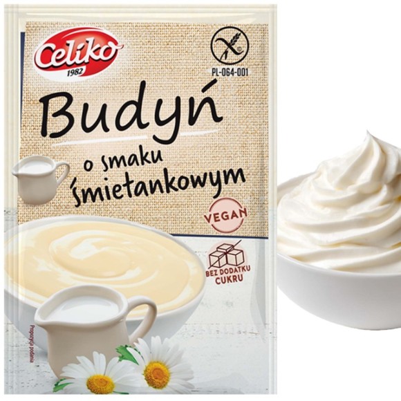 Celiko BUDYŃ o smaku ŚMIETANKOWYM bez cukru bez glutenu 40g