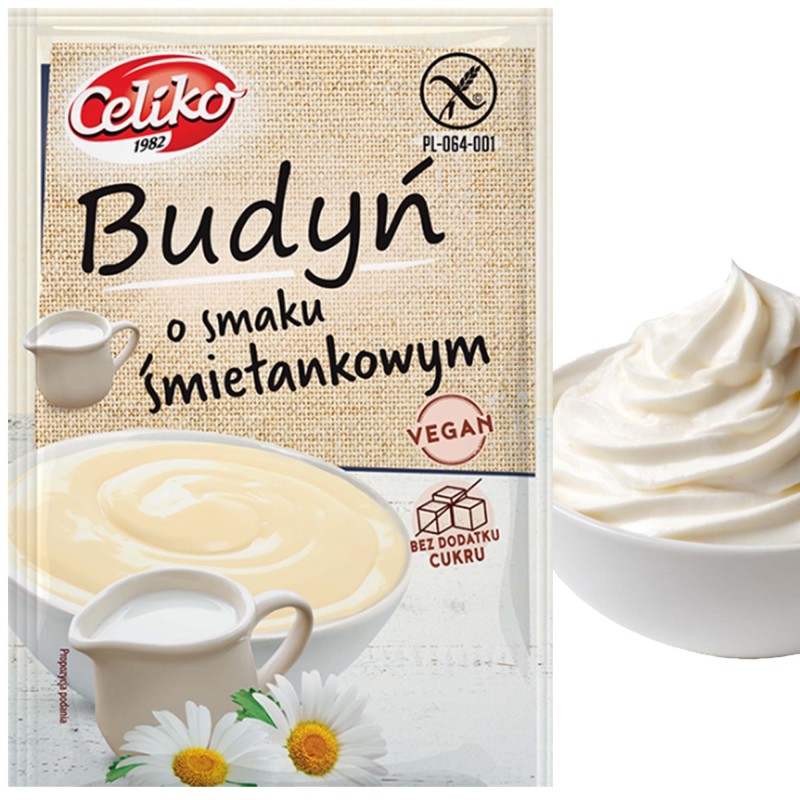Celiko BUDYŃ o smaku ŚMIETANKOWYM bez cukru bez glutenu 40g