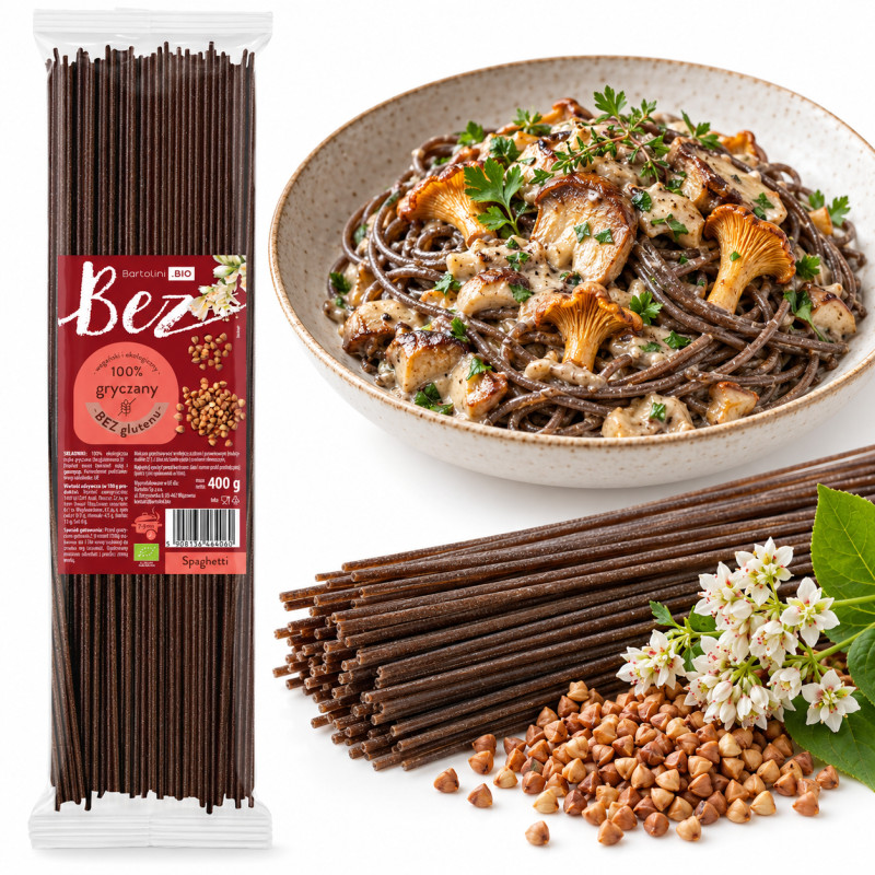 Bartolini MAKARON EKO BEZGLUTENOWY GRYCZANY 400g SPAGHETTI